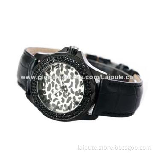 Vogue ladies' leather watches, alloy case and leather bandNew